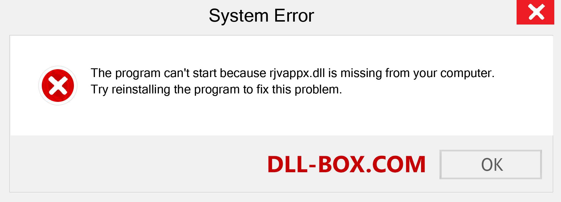  rjvappx.dll file is missing?. Download for Windows 7, 8, 10 - Fix  rjvappx dll Missing Error on Windows, photos, images